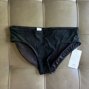 Athleta Clean Full Solid Bikini Bottom Black Extra Large